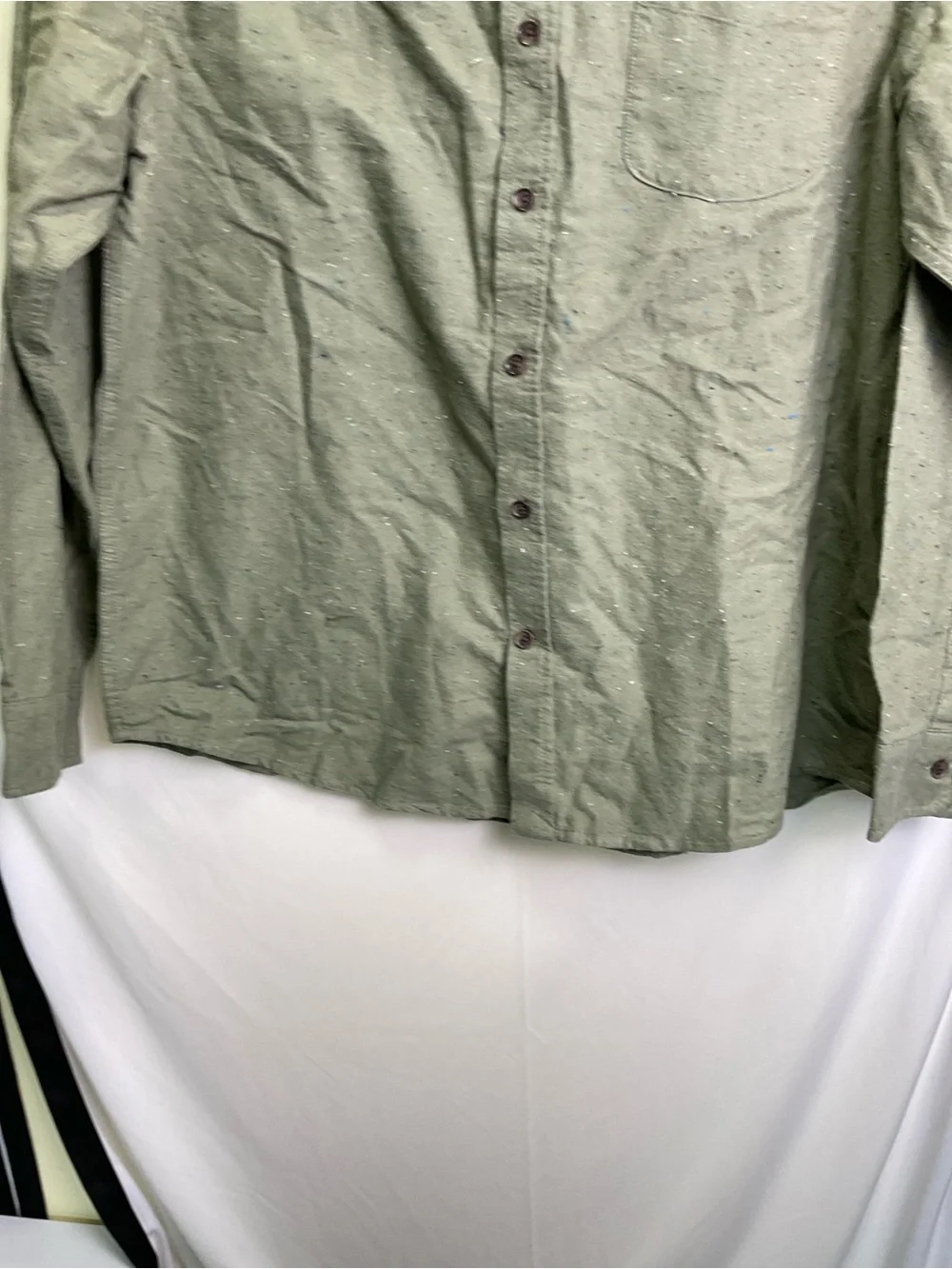 Lands' End Men's Long Sleeve Flagship Flannel Shirt - Olive
